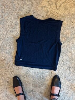 Lululemon Navy Athletic Crop Tank Top